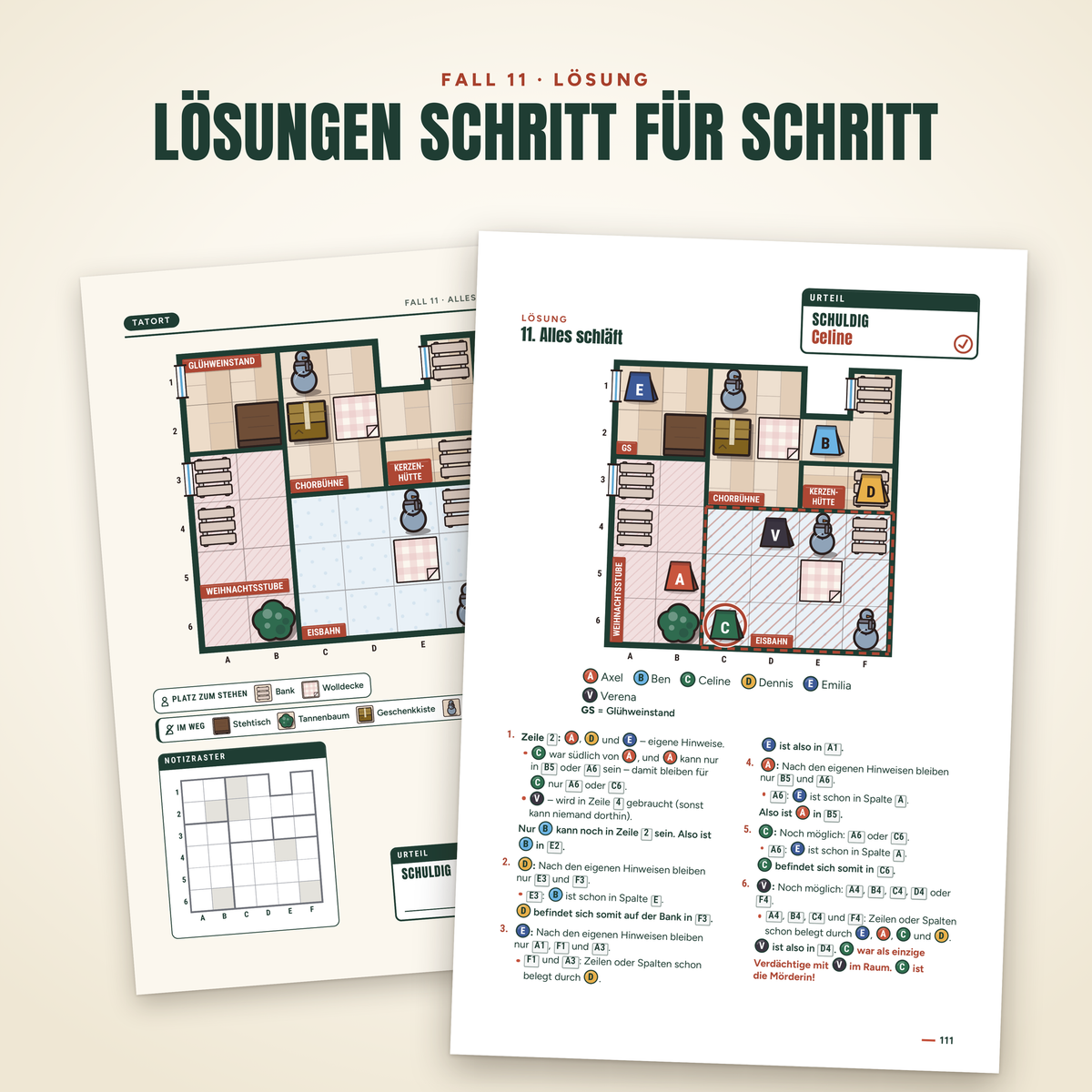 Das Cludoku-Fallbuch – deutsche Ausgabe: Lösung Schritt für Schritt