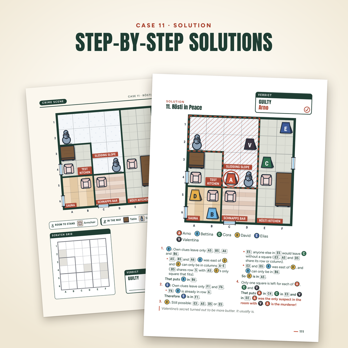 Alpine Mysteries – English edition: step-by-step solution